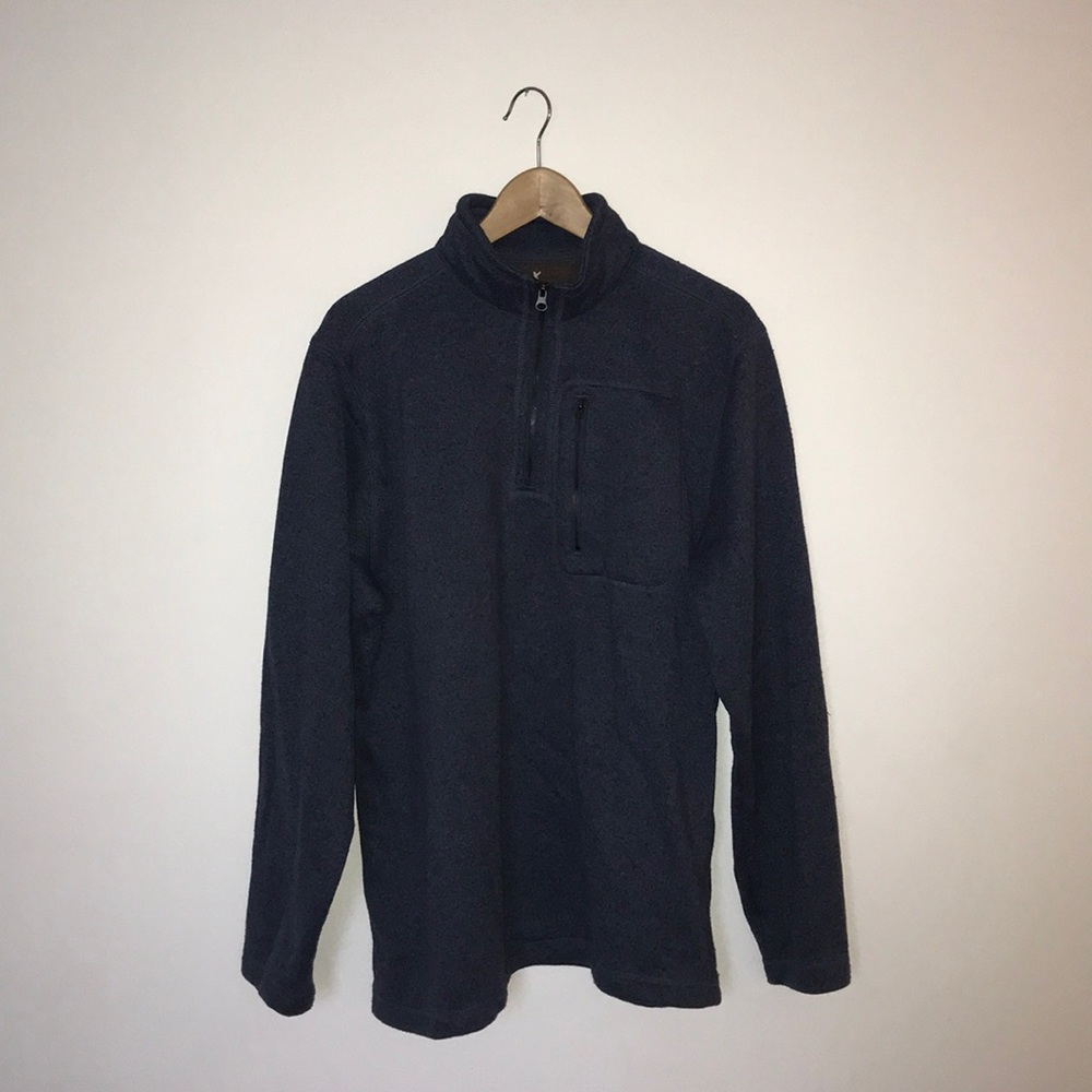 OUTDOOR LIFE HEATHER BLUE QUARTER ZIP
